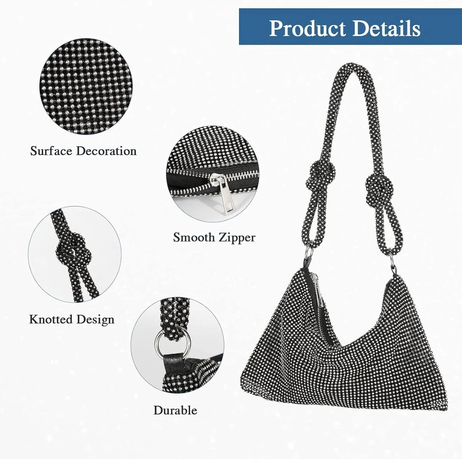 Crystal Handbags Rhinestone Evening Clutches Womens Dinner Bags Bling Ladies Purses