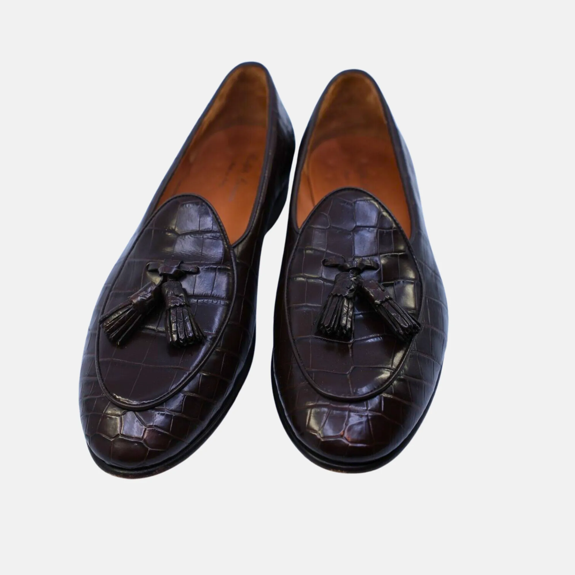 Dark Brown Alligator Loafers (EU 45)