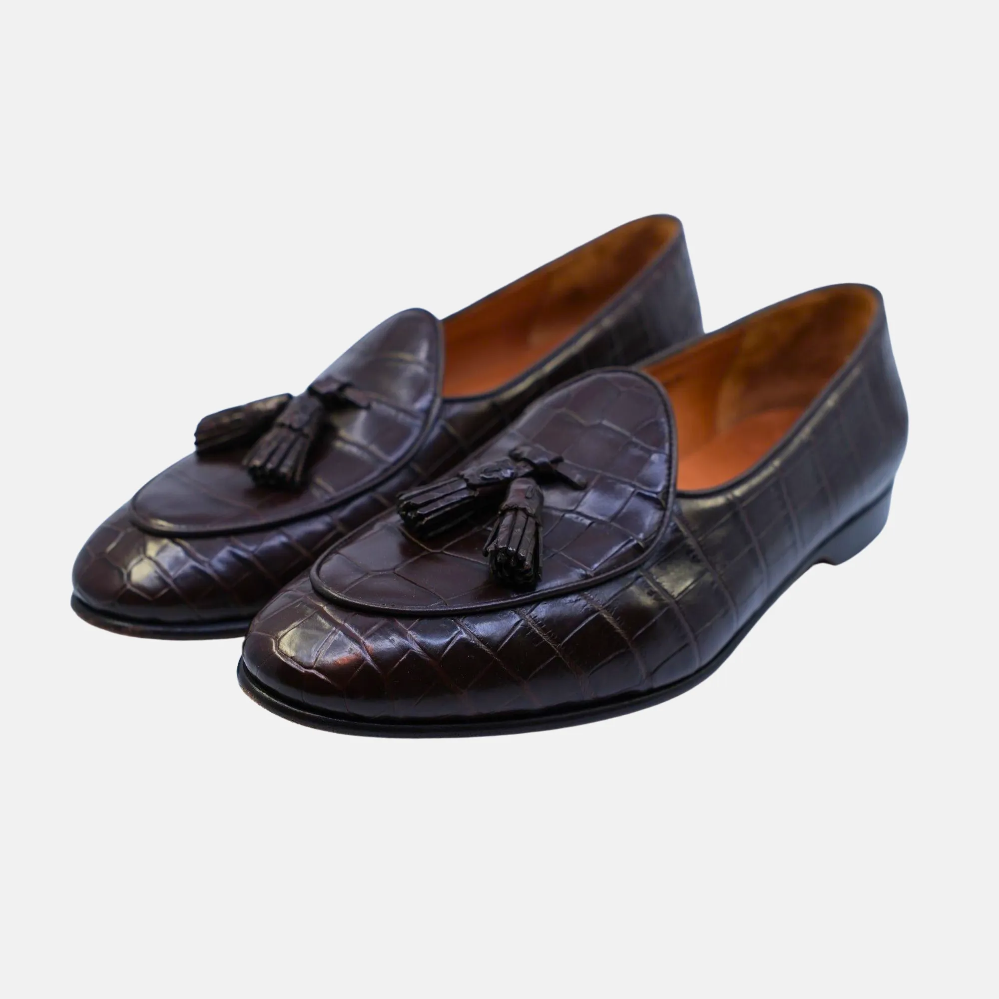 Dark Brown Alligator Loafers (EU 45)
