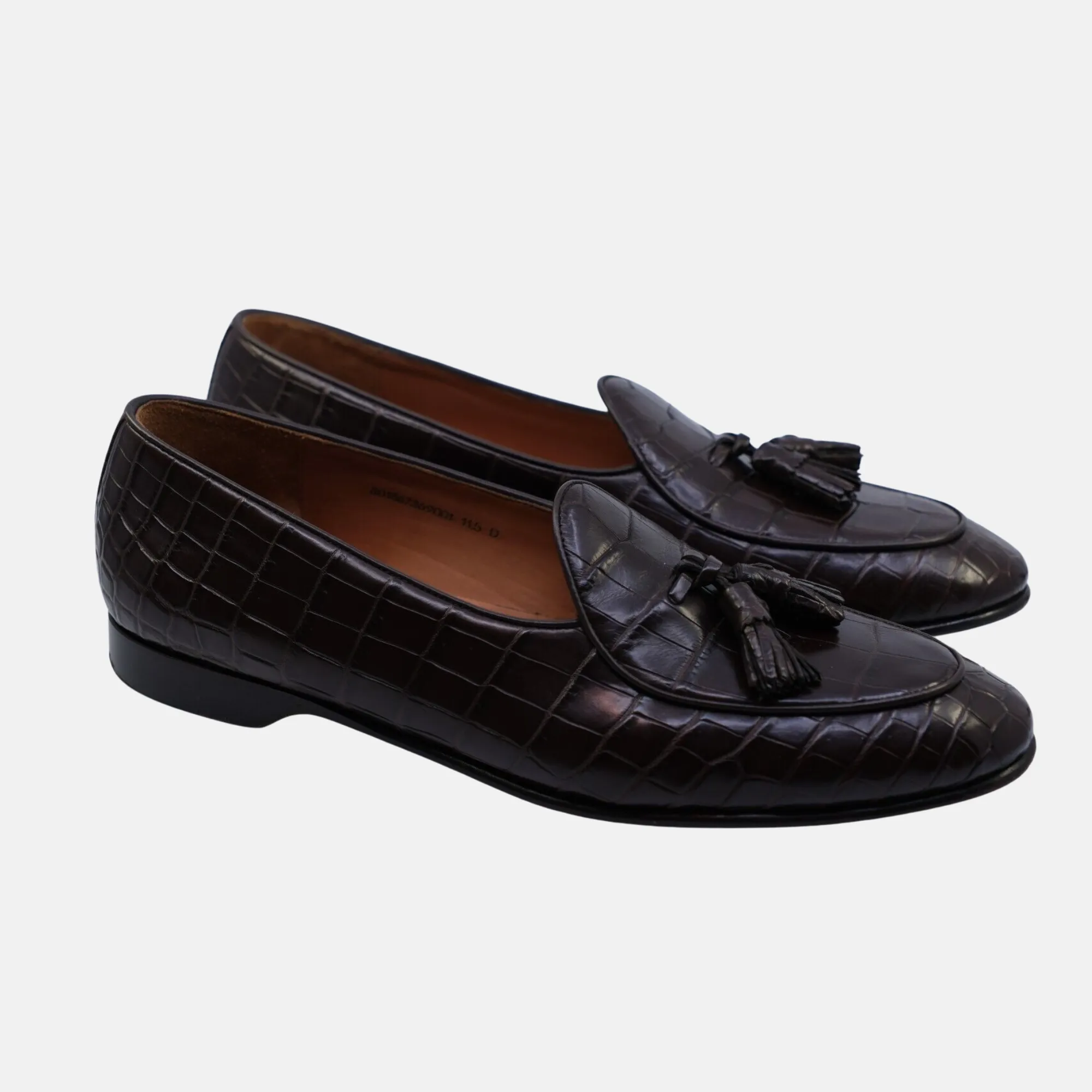 Dark Brown Alligator Loafers (EU 45)