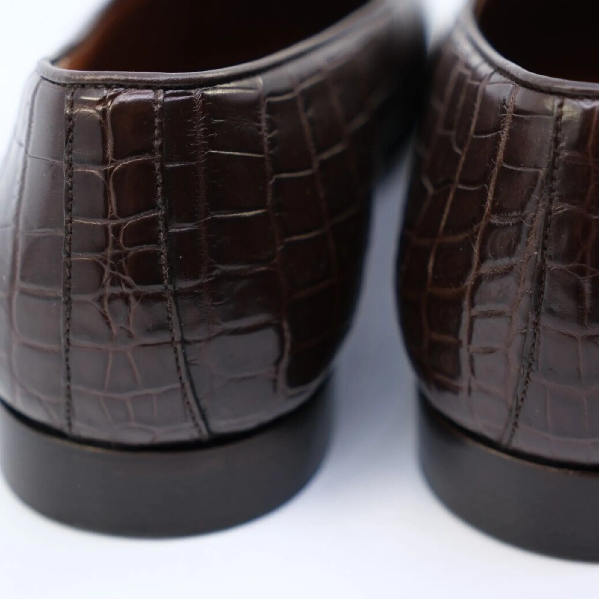 Dark Brown Alligator Loafers (EU 45)