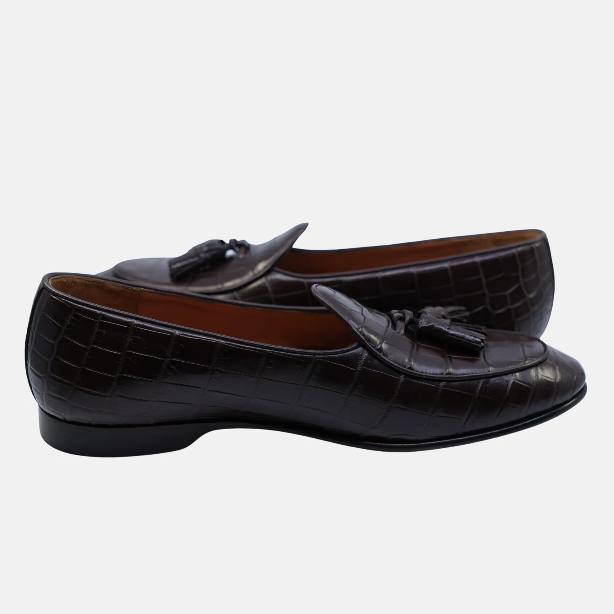 Dark Brown Alligator Loafers (EU 45)