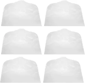 DECHOUS 6Pcs Transparent Clothes Covers Clear Garment Bags for Dust Storage Lightweight and Clothes Bag Design for Coats and Dresses for Closet Organization