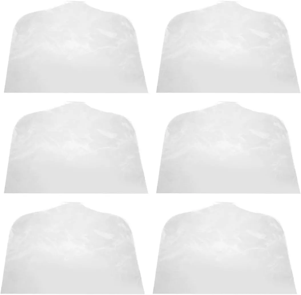 DECHOUS 6Pcs Transparent Clothes Covers Clear Garment Bags for Dust Storage Lightweight and Clothes Bag Design for Coats and Dresses for Closet Organization