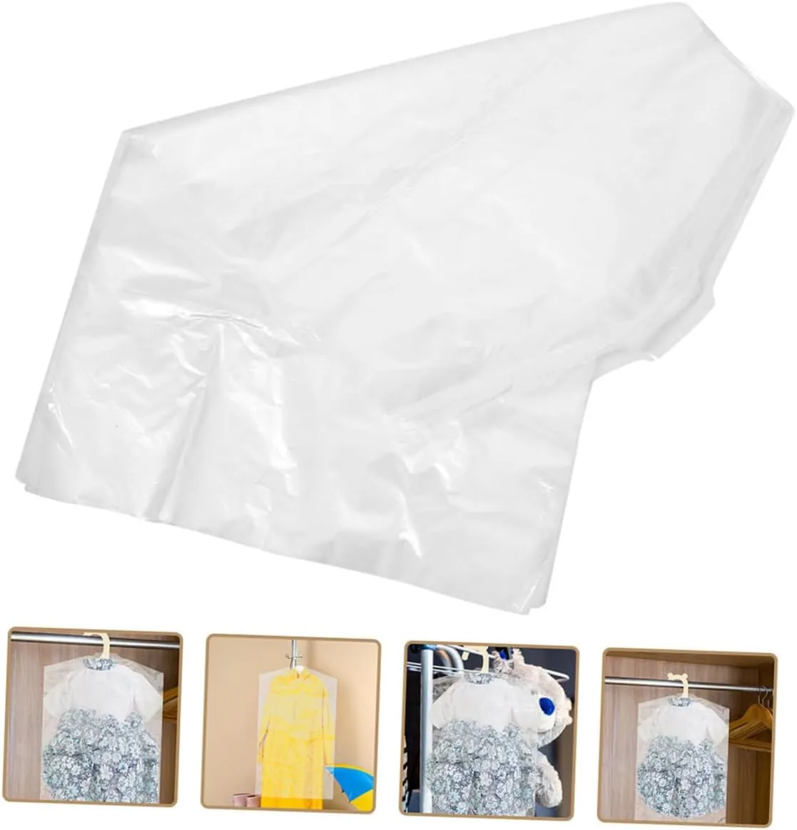 DECHOUS Garment Bags for Hanging Clothes 25pcs Plastic Suit Bags for Coats Suits