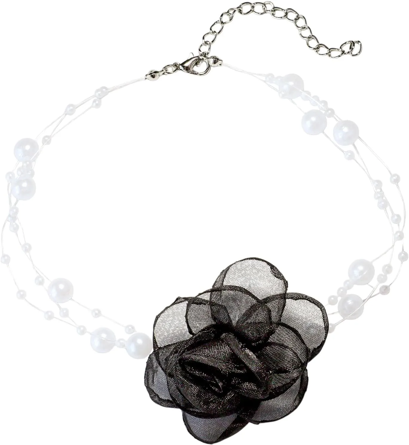 Deep Purple Rose Choker Gothic Rose Vintage Handmade Collarbone Necklace Elegant French Flower Adjustable Charm Chain for Women Wedding Holiday Costume Party Jewelry
