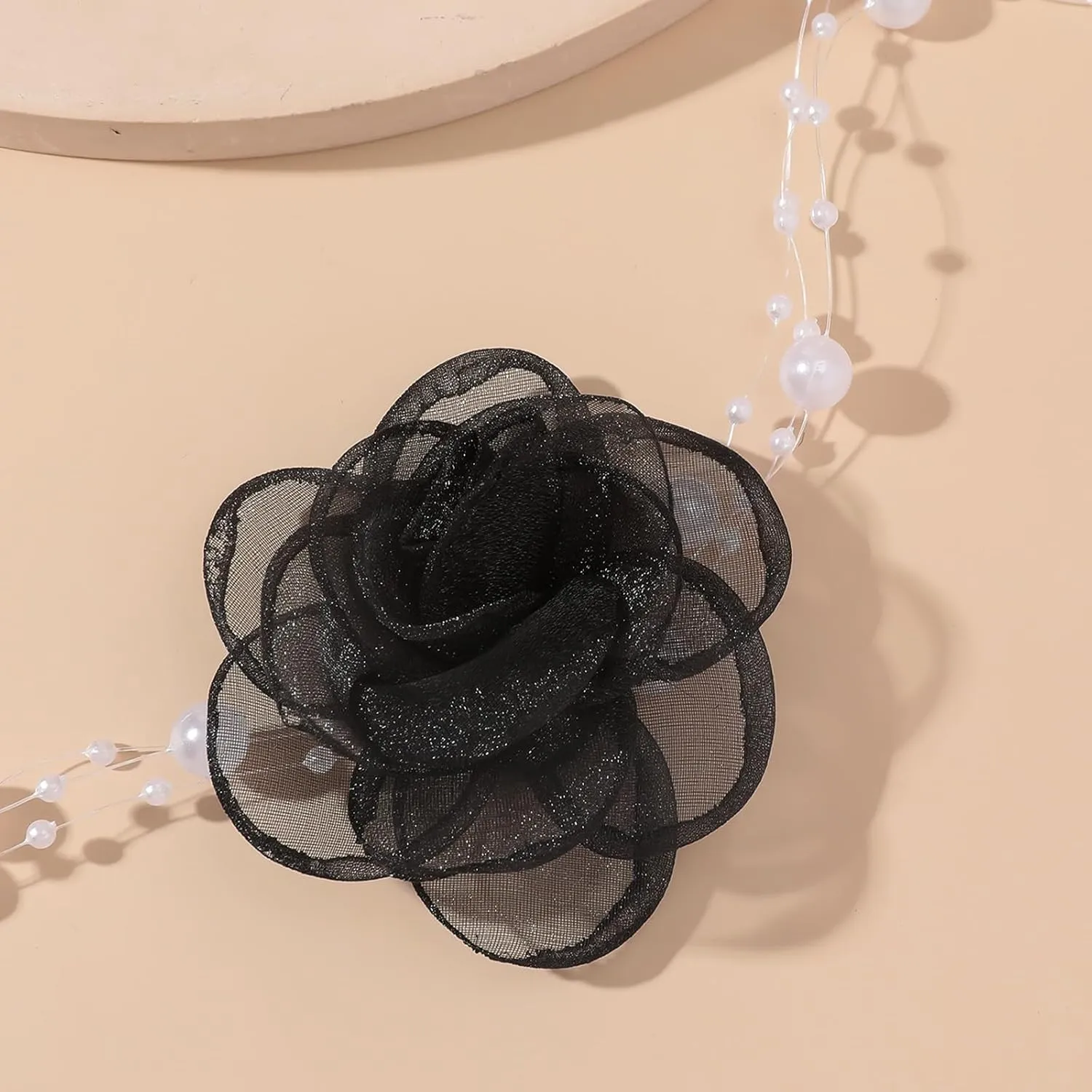 Deep Purple Rose Choker Gothic Rose Vintage Handmade Collarbone Necklace Elegant French Flower Adjustable Charm Chain for Women Wedding Holiday Costume Party Jewelry
