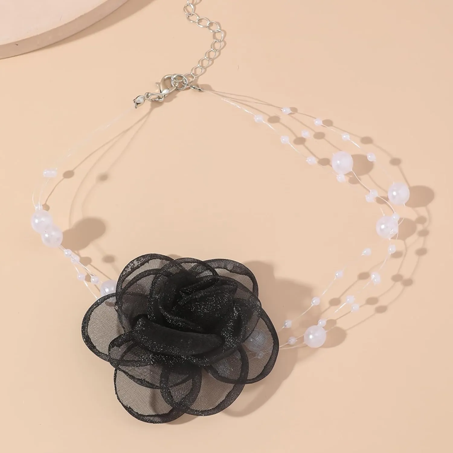 Deep Purple Rose Choker Gothic Rose Vintage Handmade Collarbone Necklace Elegant French Flower Adjustable Charm Chain for Women Wedding Holiday Costume Party Jewelry
