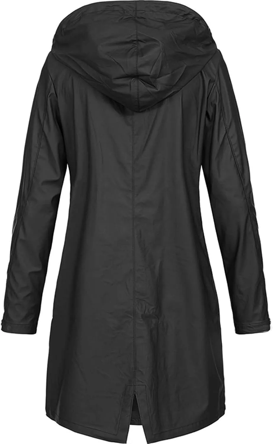 DESKABLY Women Plus Size Coat fashion Solid Rain Jacket Outdoor Plus Size Waterproof Hooded Raincoat Windproof Sun protection