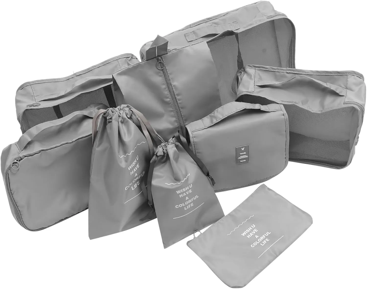 Didiseaon Travel Storage Bag Set 9-piece Organizer for Luggage Garment Bags for Storage Suitcase Packing Cubes