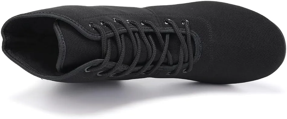 DKZSYIM Women's Latin Dance Boots Close Toe Ballroom Tango Performance Teaching Dancing Shoes,Model GBNJB