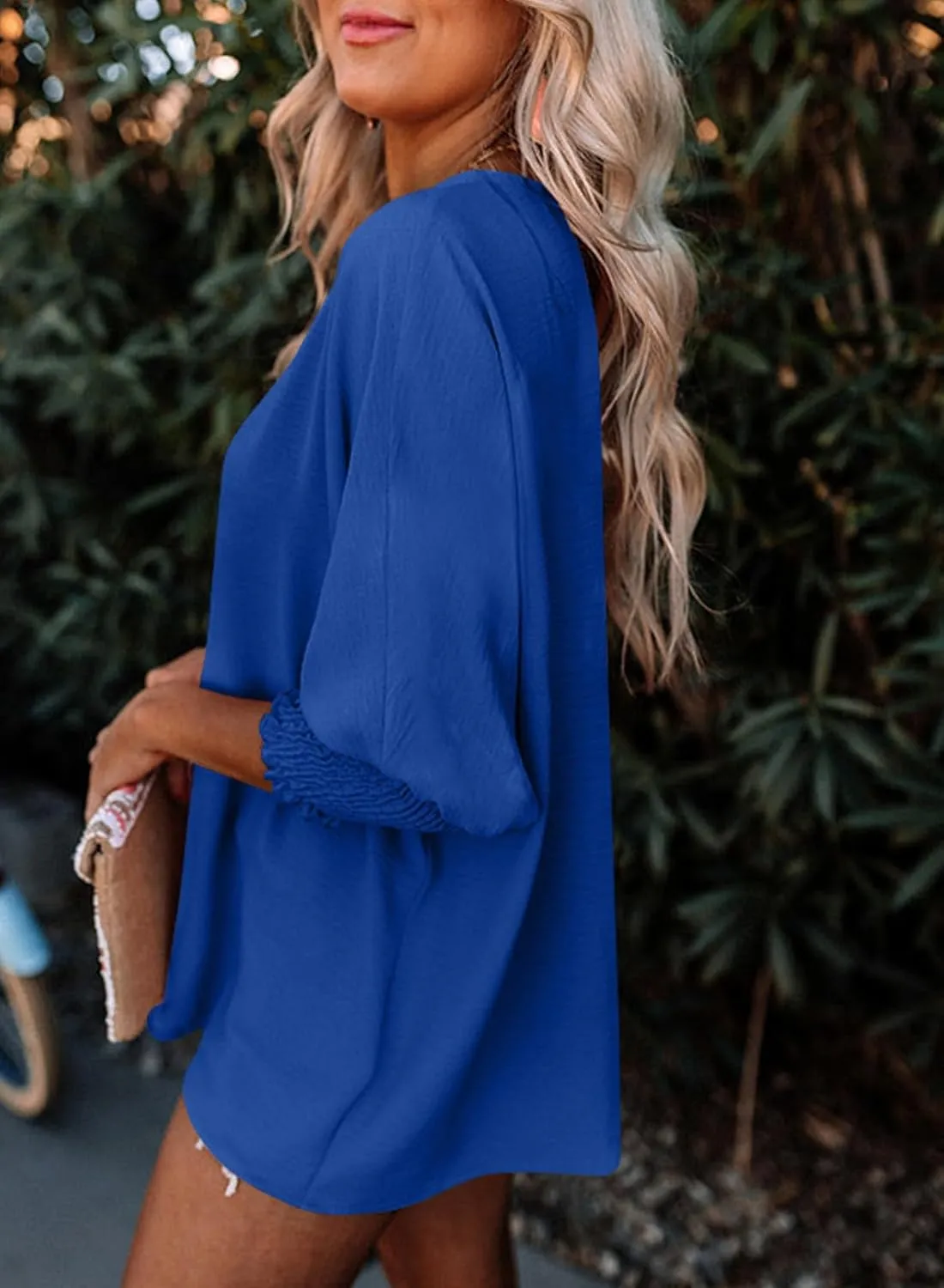 Dokotoo Womens Tops Dressy Casual Business Casual Blouses 3/4 Sleeve Shirts Summer Fashion Outfits Clothes 2025