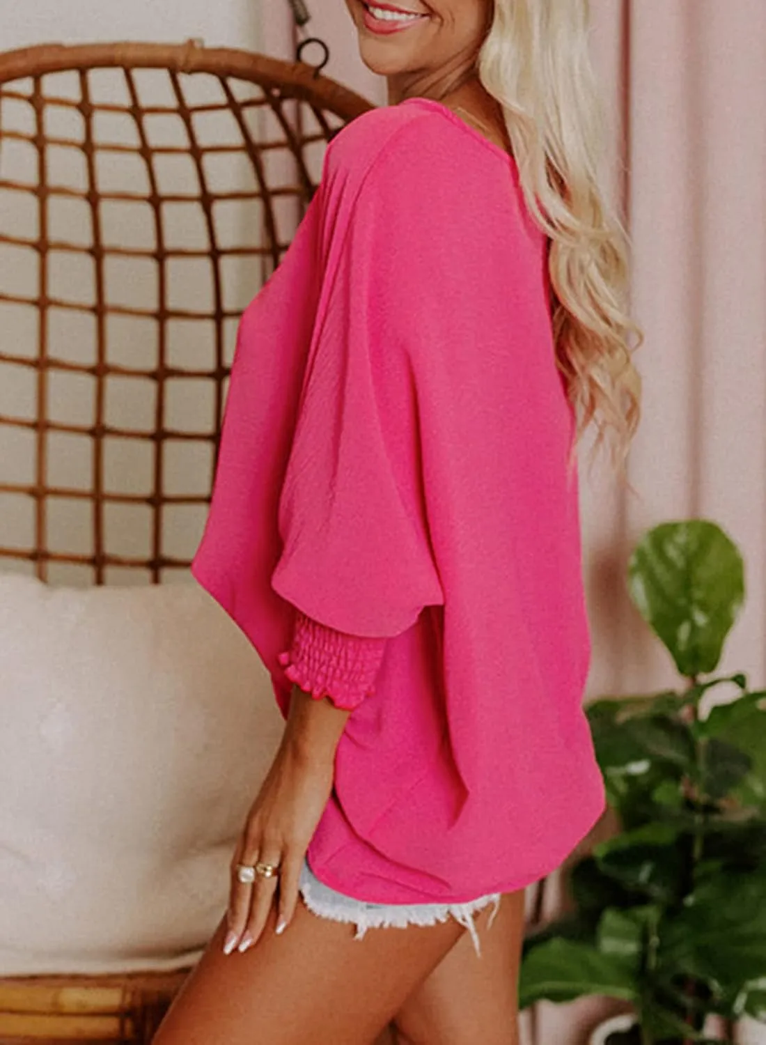 Dokotoo Womens Tops Dressy Casual Business Casual Blouses 3/4 Sleeve Shirts Summer Fashion Outfits Clothes 2025