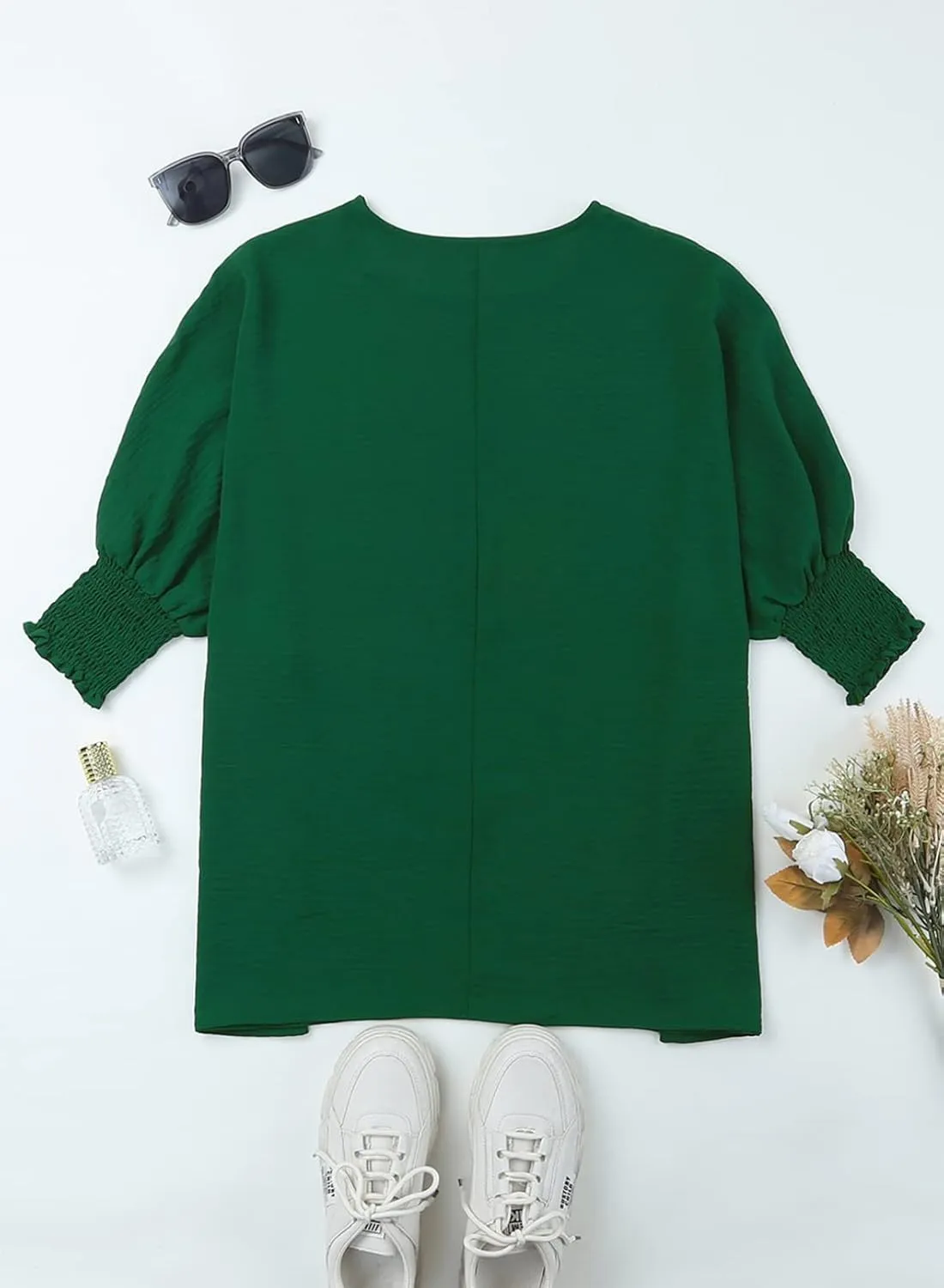 Dokotoo Womens Tops Dressy Casual Business Casual Blouses 3/4 Sleeve Shirts Summer Fashion Outfits Clothes 2025