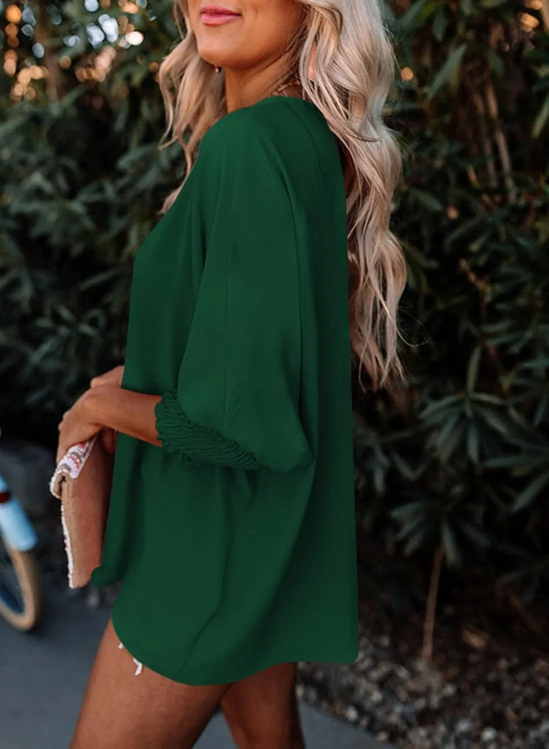 Dokotoo Womens Tops Dressy Casual Business Casual Blouses 3/4 Sleeve Shirts Summer Fashion Outfits Clothes 2025