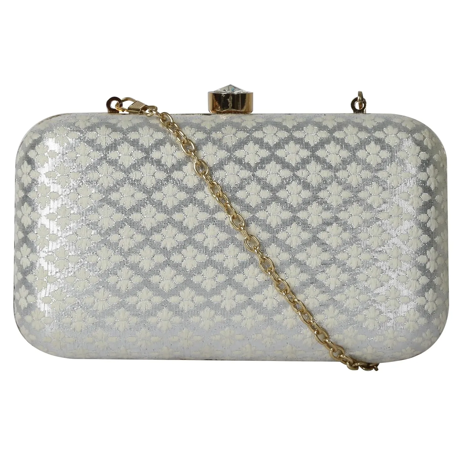Ethnic design Clutch bag with golden chain | Shoulder Bags |Crossbody Bag Purses |Handbags |Evening Bag| Clutch bag with Chain for Women.