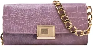 Evening Bags and Clutches for Women Formal Wedding with Shoulder Chain (purple)