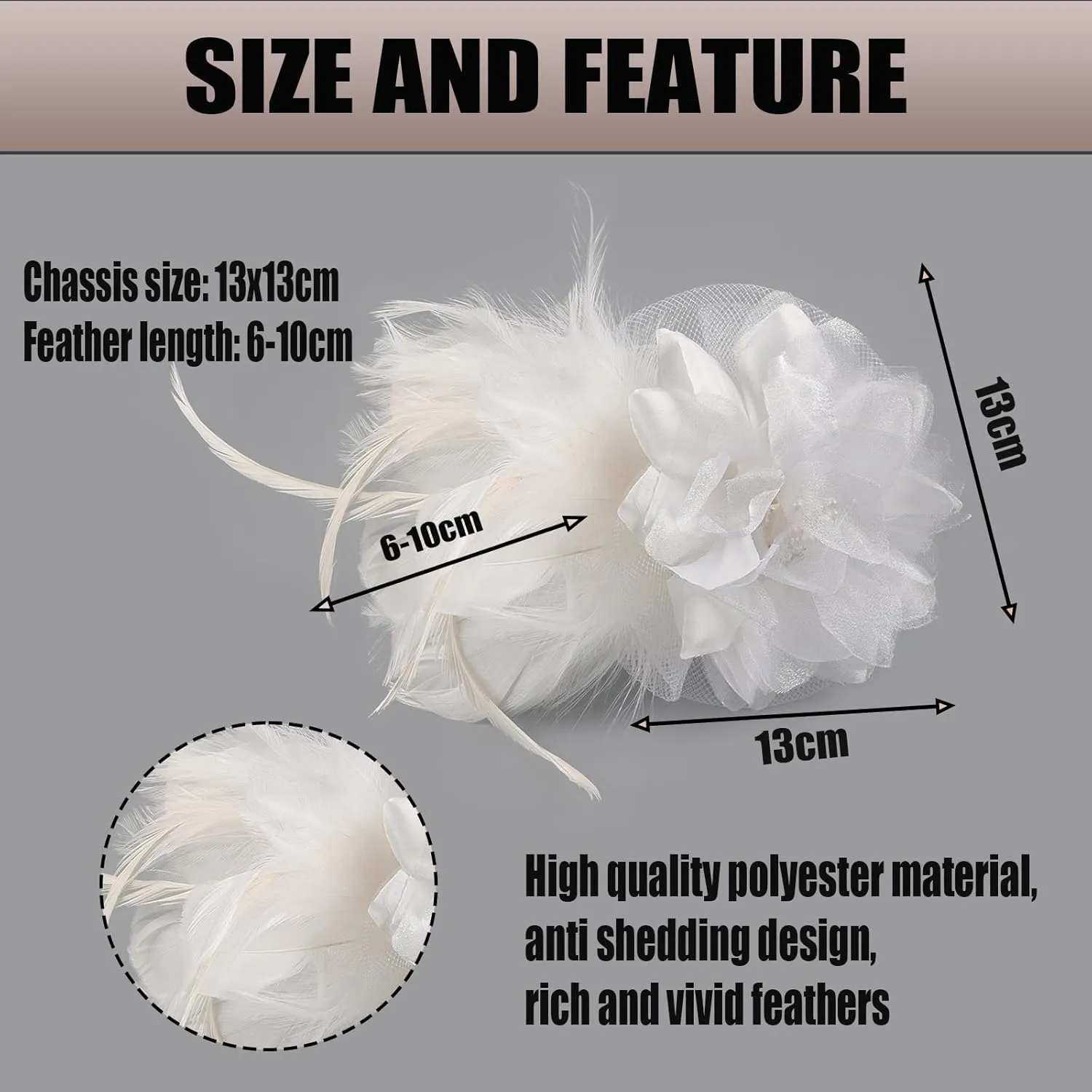 Fascinators Hats for Women,Cocktail and Party Fascinator Hair Clip with Feathers,Kentucky Derby Hats Headbands for Women
