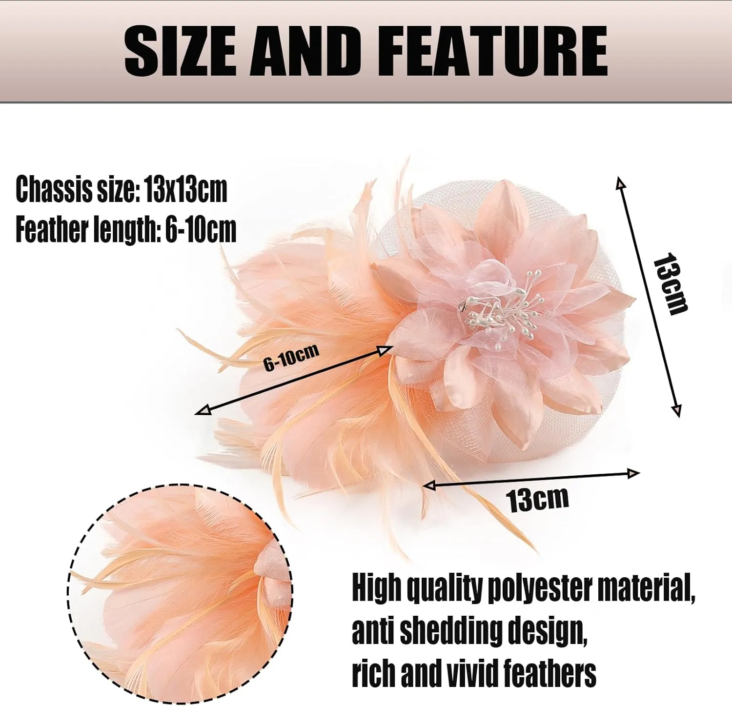 Fascinators Hats for Women,Cocktail and Party Fascinator Hair Clip with Feathers,Kentucky Derby Hats Headbands for Women
