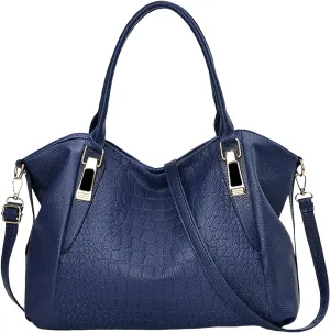 Fashionable And Simple Women's Large Capacity Soft Leather Texture Casual Crossbody Bag Men Mini (Blue, One Size)