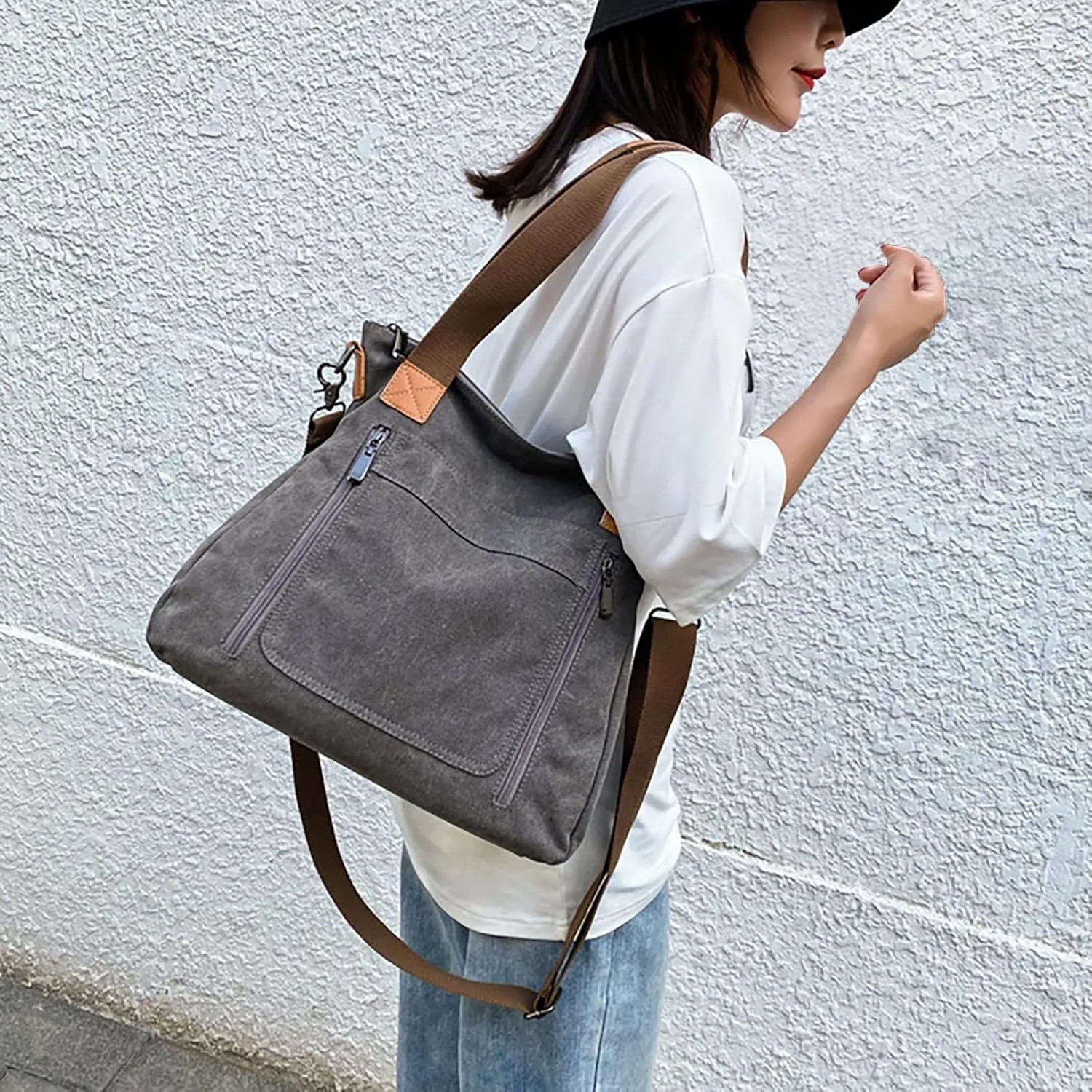 Foldie Crossbody Bags for Women Stadium Crossbody Messenger Bags for Concerts Sporting Events Clear Fanny Pack(Khaki)