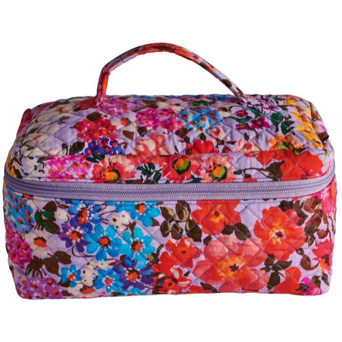 Forever Floral Lilac Quilted Cotton Toiletry Case