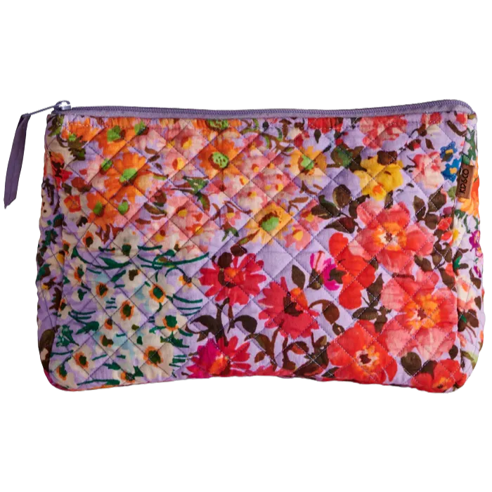 Forever Floral Lilac Quilted Cotton Toiletry Purse