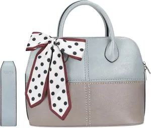 FUKUYIN Tote Purse for Women Medium Crossbody Bags Top Handle Dome Satchel Bag for Ladies Faxu Leather