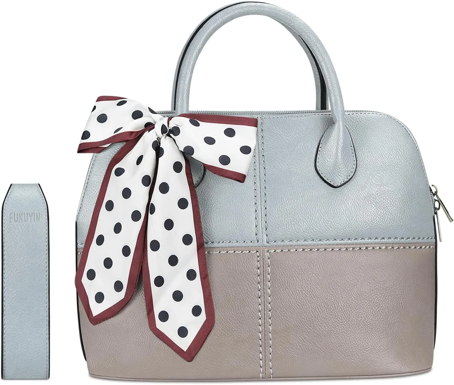 FUKUYIN Tote Purse for Women Medium Crossbody Bags Top Handle Dome Satchel Bag for Ladies Faxu Leather