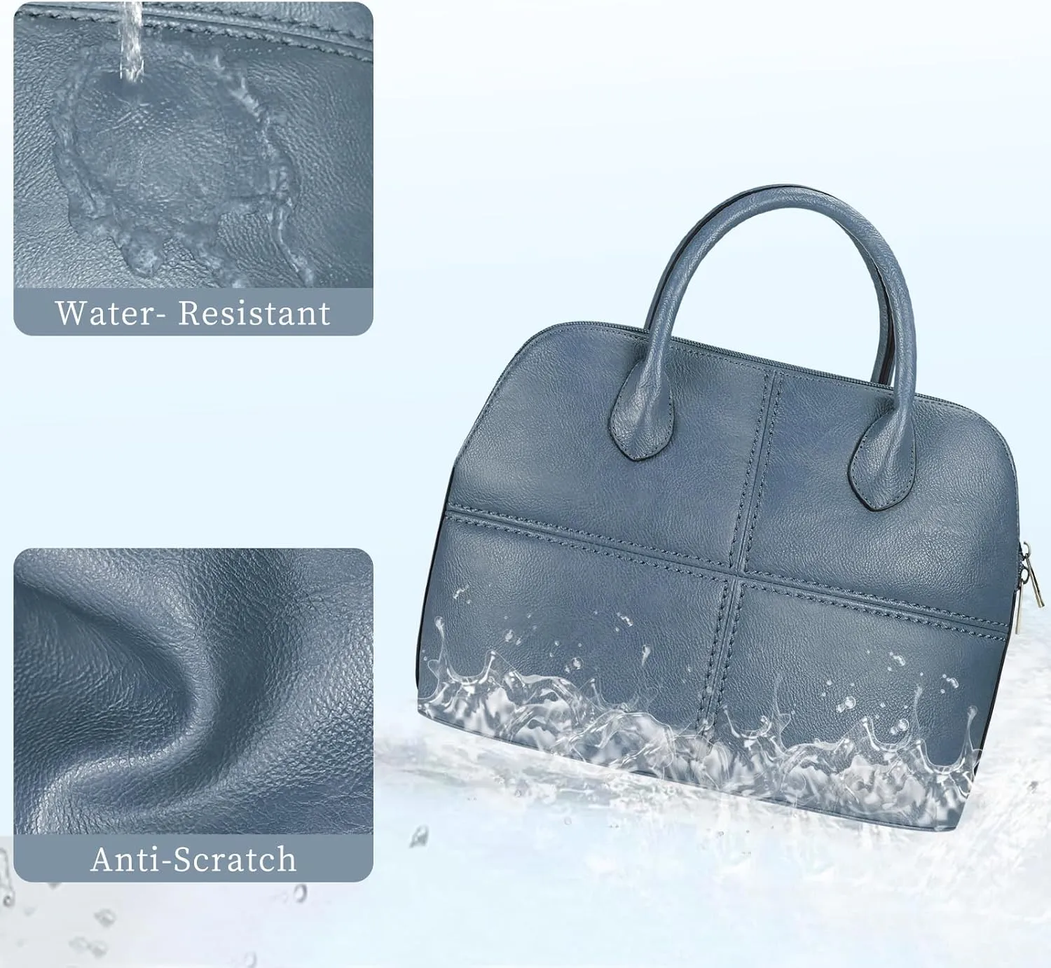 FUKUYIN Tote Purse for Women Medium Crossbody Bags Top Handle Dome Satchel Bag for Ladies Faxu Leather