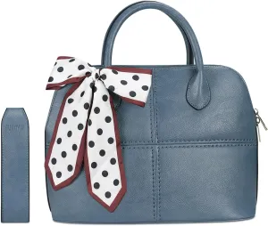 FUKUYIN Tote Purse for Women Medium Crossbody Bags Top Handle Dome Satchel Bag for Ladies Faxu Leather
