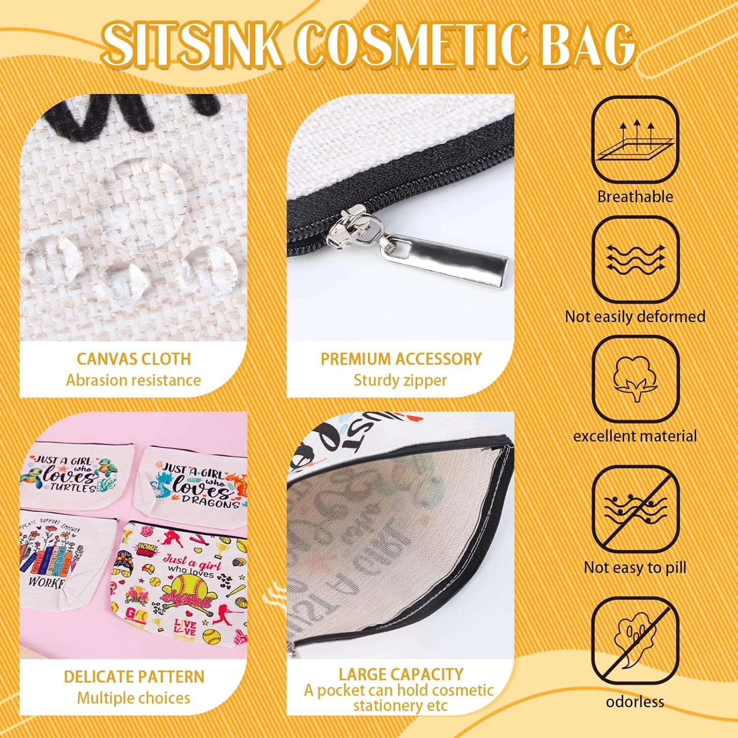 Funny Sarcastic Gifts for Girls - Intersting Gifts for Girls Birthday. A Ray of Sarcastic Sunshine Every Single Day Makeup Bag, Cosmetic Bags Humor Sarcastic Gifts for Women Boss Coworker