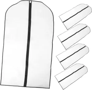 Gadpiparty Clothing Dust Bags 5pcs Hanging Suit Bags for Dress Peva Transparent Dustproof Home Travel