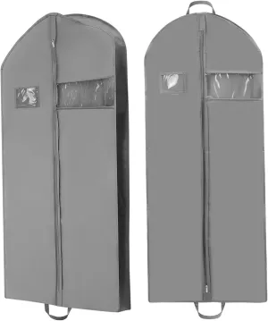 Garment Bags for Hanging Clothes Suit Bag Transparent Window for Travel 2 Pcs