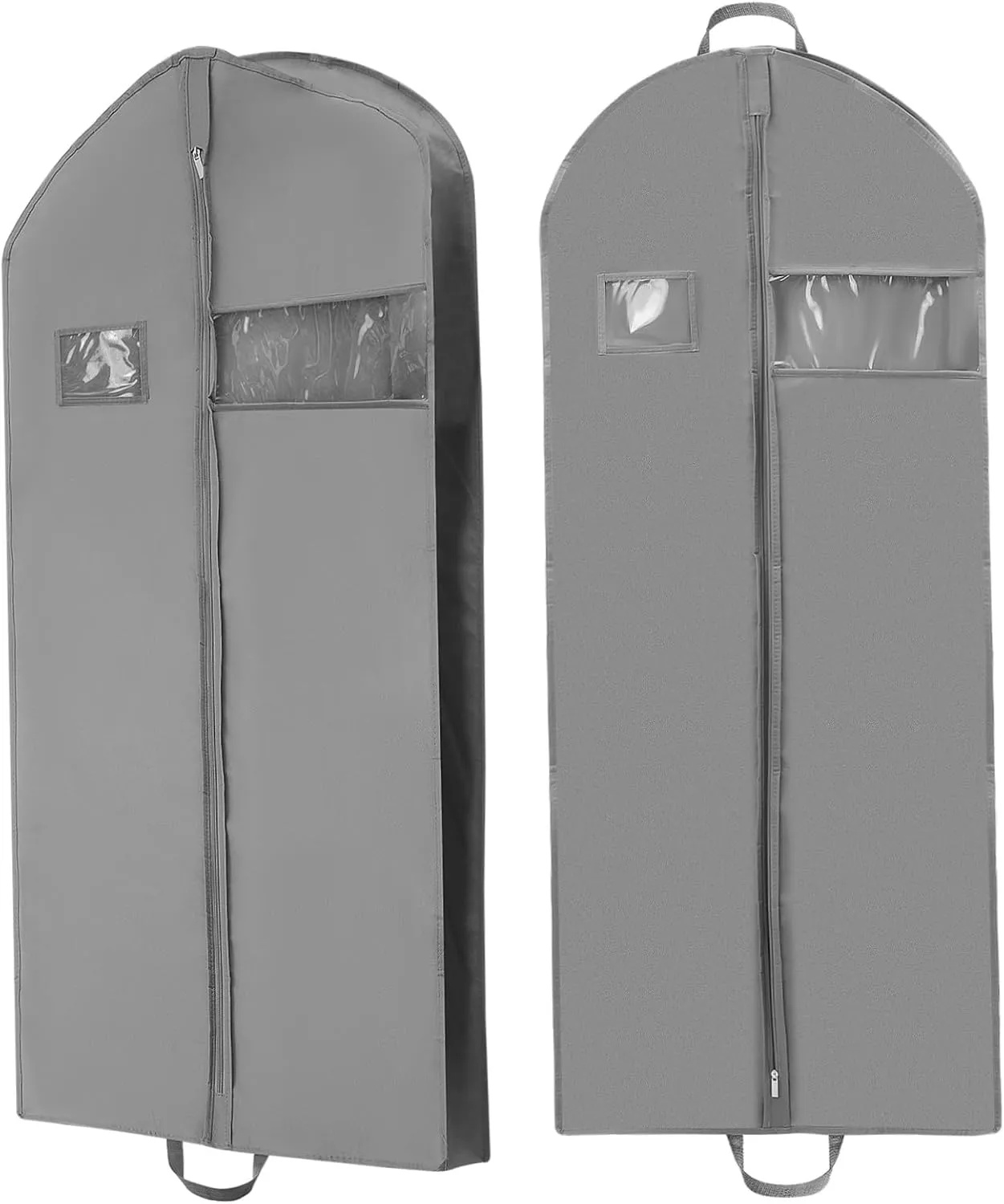 Garment Bags for Hanging Clothes Suit Bag Transparent Window for Travel 2 Pcs