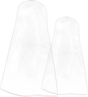 Garneck 2pcs Long Garment Bag for Dresses Breathable Wedding Dress Cover for Bridesmaid Dance Costumes Travel Home Storage