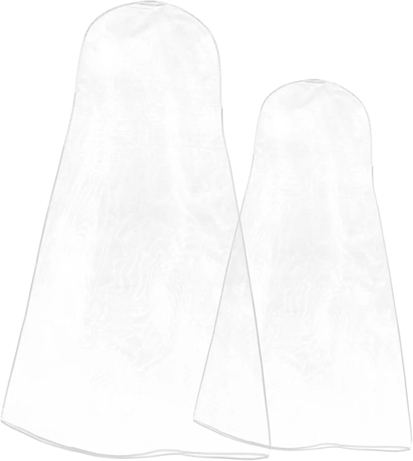 Garneck 2pcs Long Garment Bag for Dresses Breathable Wedding Dress Cover for Bridesmaid Dance Costumes Travel Home Storage