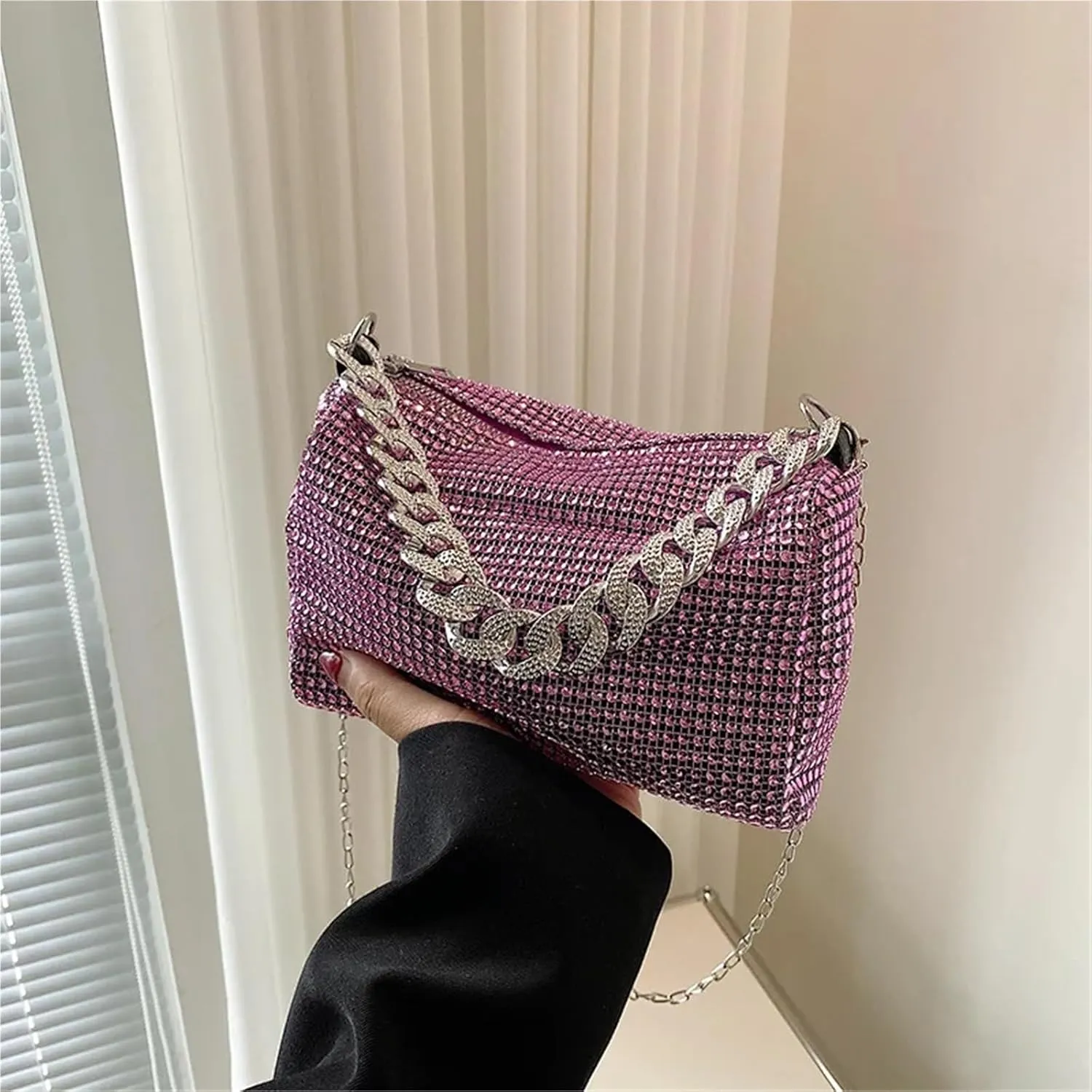 Glitter Rhinestone Evening Bag Shining Evening Clutches Handbag Party Purses For Walks