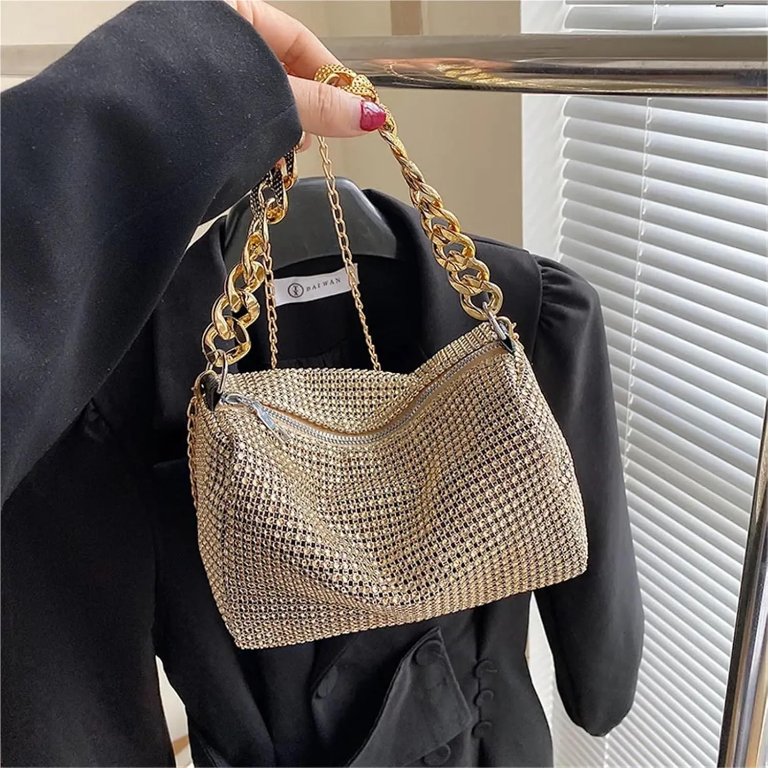 Glitter Rhinestone Evening Bag Shining Evening Clutches Handbag Party Purses For Walks