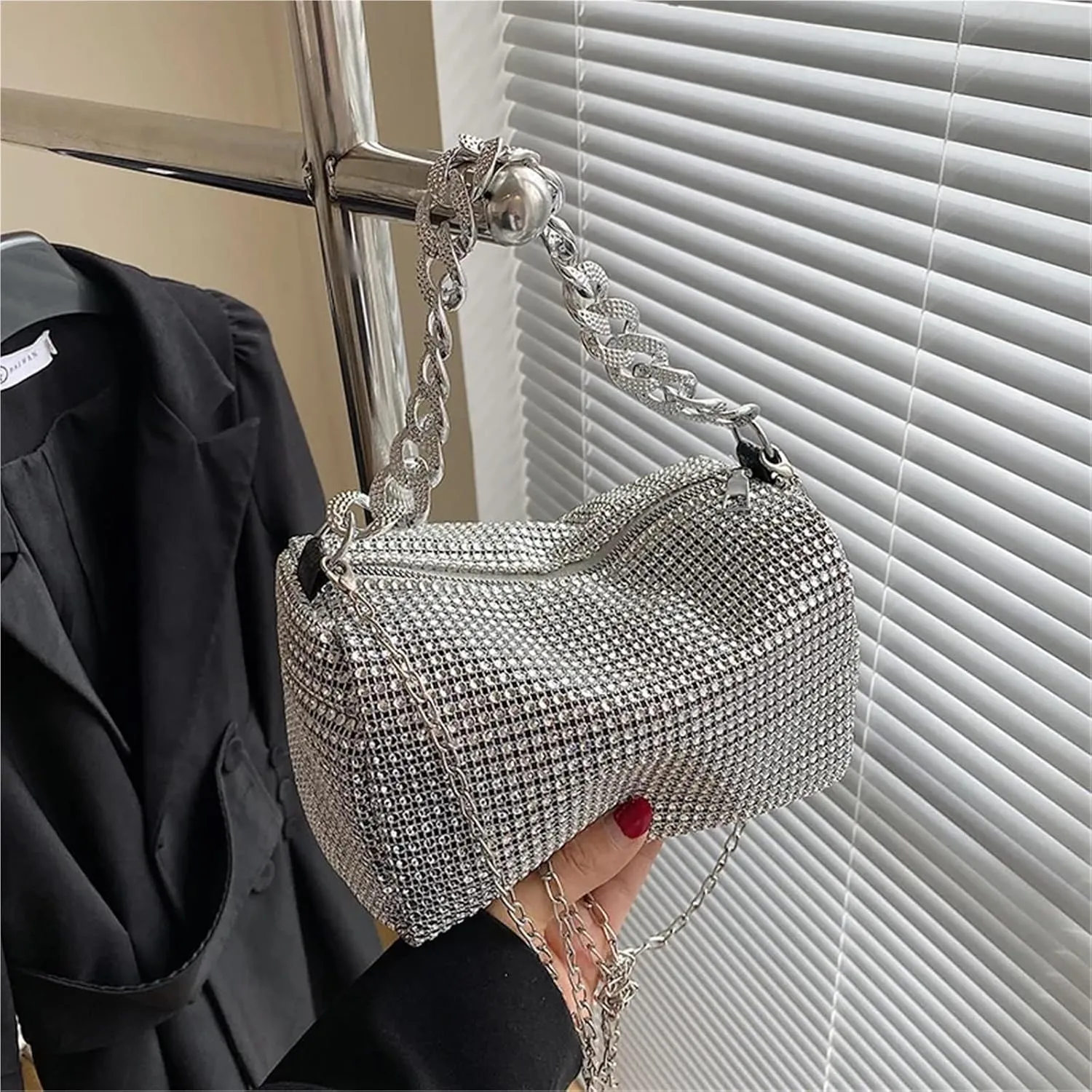 Glitter Rhinestone Evening Bag Shining Evening Clutches Handbag Party Purses For Walks