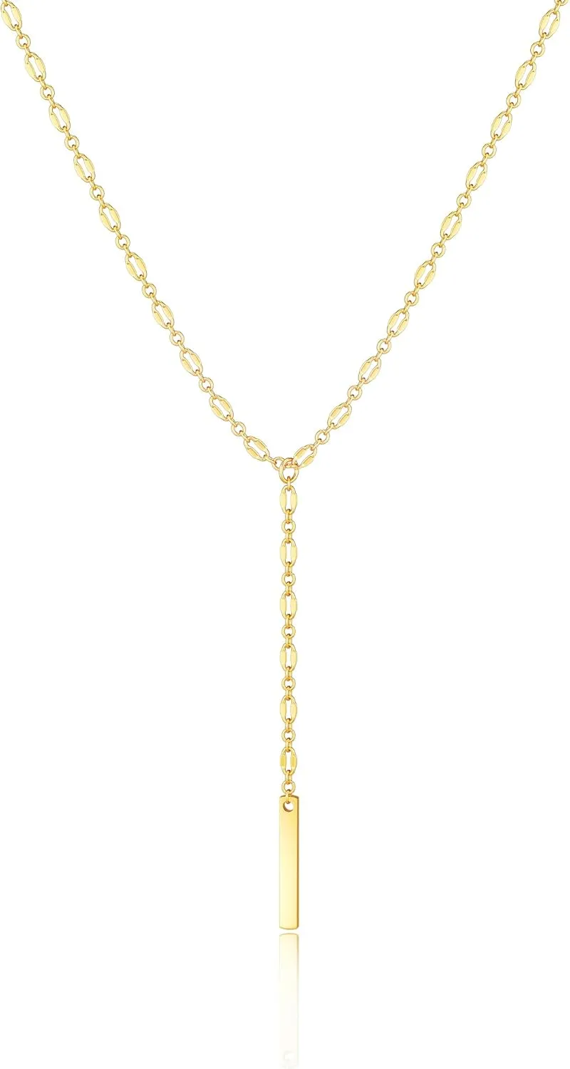 Gold Initial Necklaces for Women, Dainty 14K Gold Plated Layering Satellite Chain Necklace Personalized Cute A-Z Letter Name Pendant Necklace Gold Layered Necklaces for Women Jewelry Gift