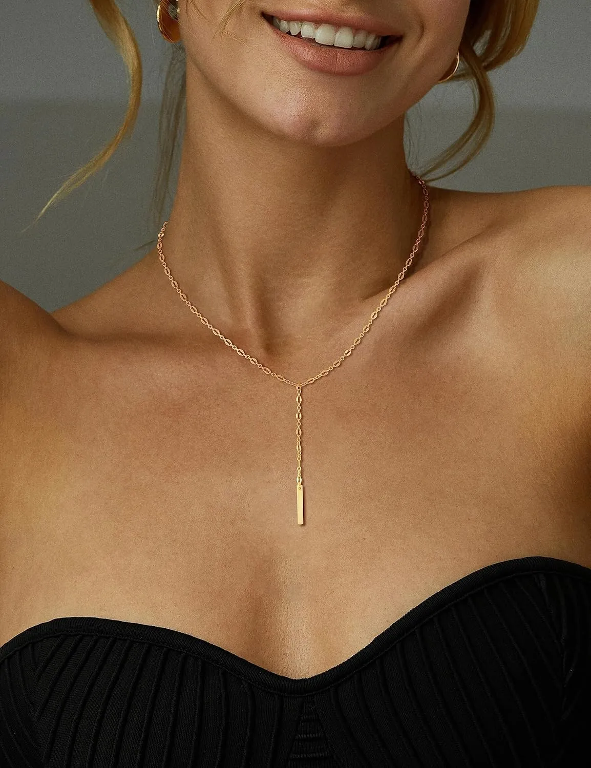 Gold Initial Necklaces for Women, Dainty 14K Gold Plated Layering Satellite Chain Necklace Personalized Cute A-Z Letter Name Pendant Necklace Gold Layered Necklaces for Women Jewelry Gift