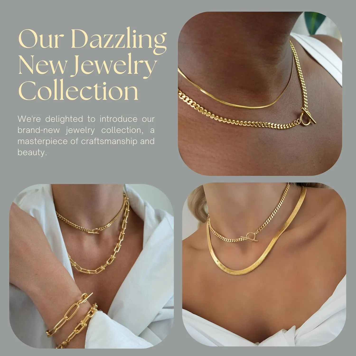 Gold NecklaceS for Women: 14K Gold Plated Chain NecklaceS for Women Trendy Cuban Link Paperclip Chain Toggle Clasp Pearl Pendant Necklace Non Tarnish Lobster Clasp Necklace
