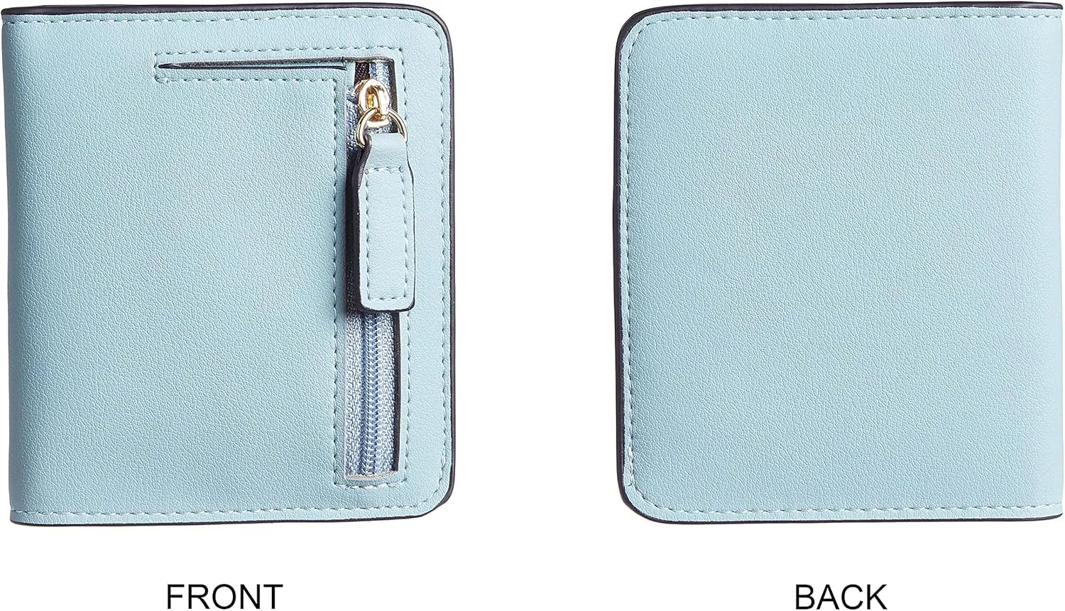 Gostwo Small Wallet for Women, Slim Bifold Credit Card Holder, Compact RFID Blocking Cash Wallet, Billfolds Thin Leather Zipper Pocket, Mini Wallet Gift for Ladies Teen Girls Travel with ID Window