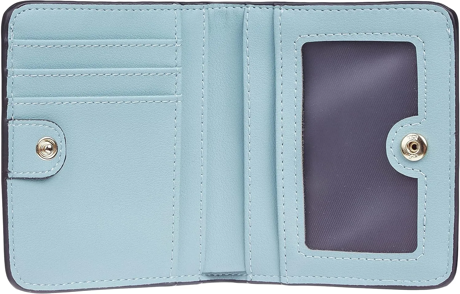 Gostwo Small Wallet for Women, Slim Bifold Credit Card Holder, Compact RFID Blocking Cash Wallet, Billfolds Thin Leather Zipper Pocket, Mini Wallet Gift for Ladies Teen Girls Travel with ID Window