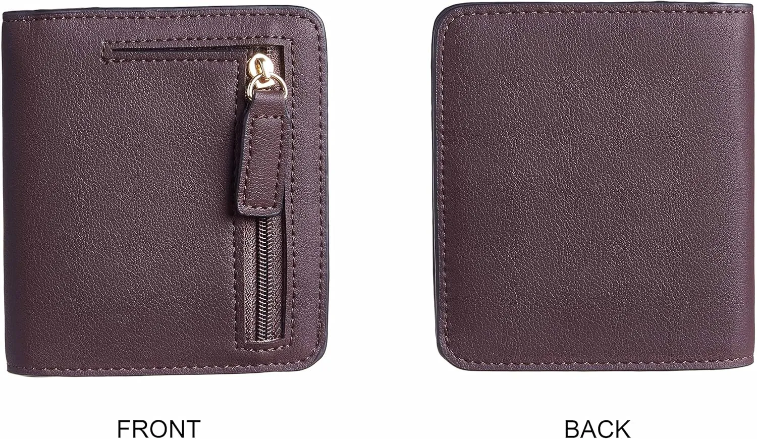 Gostwo Small Wallet for Women, Slim Bifold Credit Card Holder, Compact RFID Blocking Cash Wallet, Billfolds Thin Leather Zipper Pocket, Mini Wallet Gift for Ladies Teen Girls Travel with ID Window