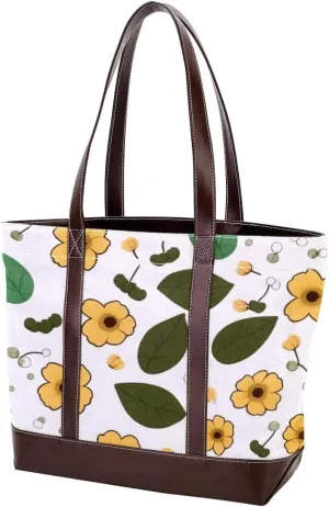 Green avocado-832 Tote Bags Durable Leather Canvas Purses and Handbags for Women Top Handle Shoulder Satchel Hobo Bags
