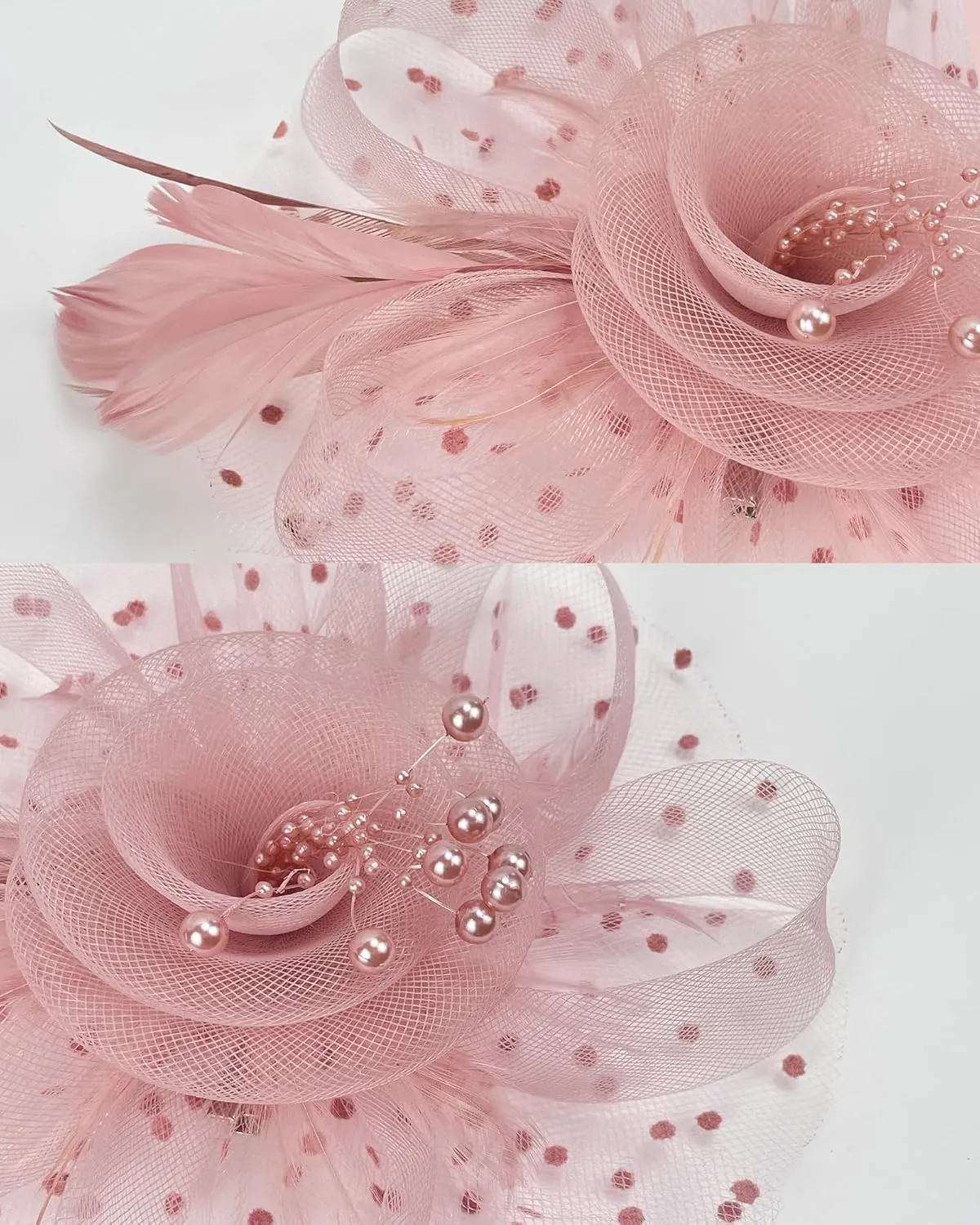 Halloween Fascinators Hat for Women Tea Party Feather Headband Mardi Gras Cocktail Hat Weddings