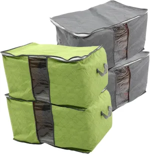Hanging Garment Bag Storage Bins for Clothes Bedding Containers Large Comforter Bags Zipper