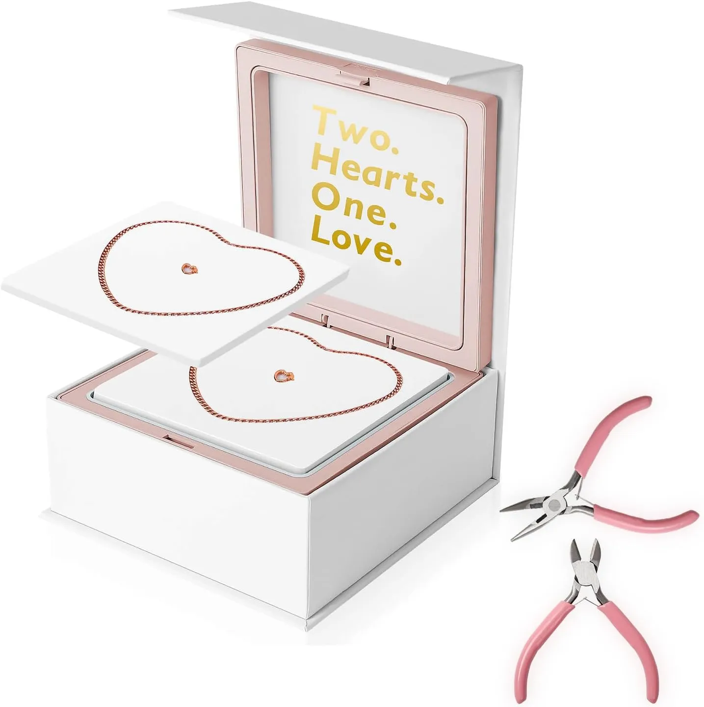 HERSIN Permanent Bracelet Kit  Locking Heart Clasp DIY Bracelet Set for Couples, Friends, and Family  Unique Jewelry for Anniversary